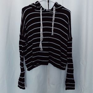 billabong striped long sleeve with hoodie